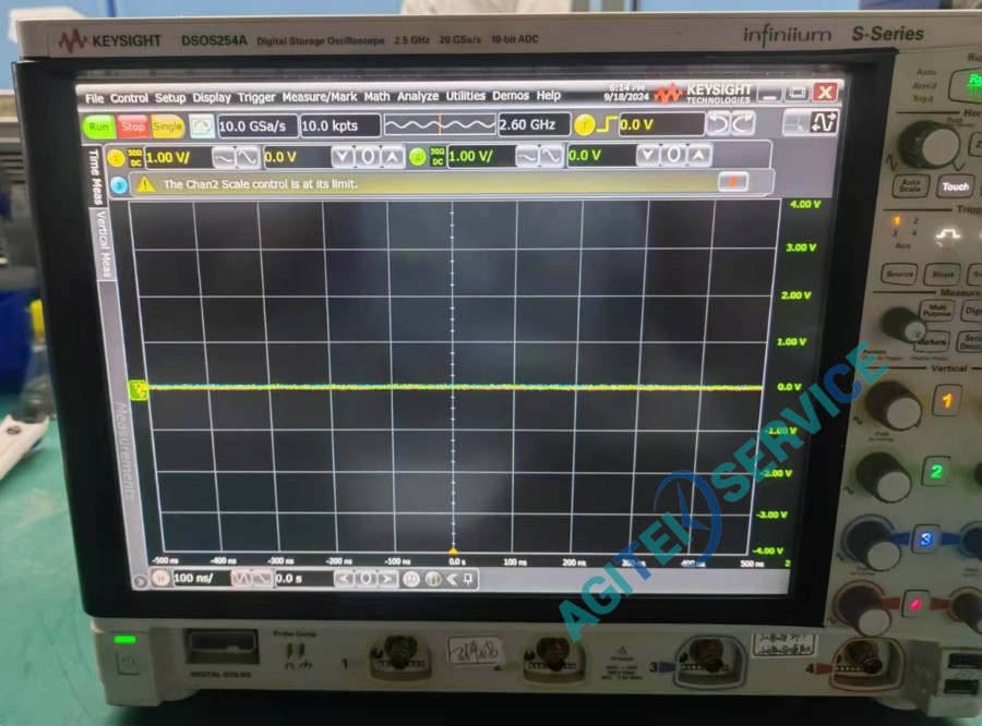 Keysight是德DSOS254A示波器通道2基线不归零、阻抗超差维修