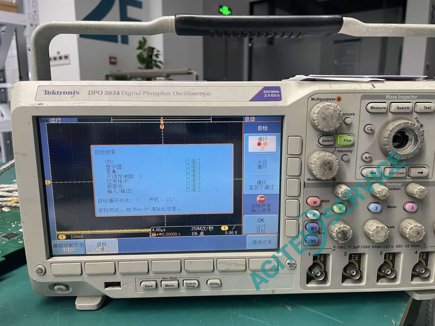 泰克DPO3034示波器通道故障维修