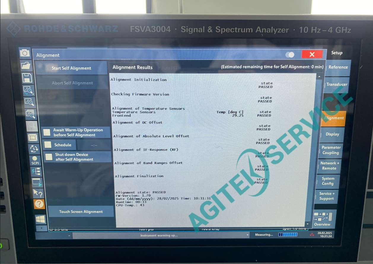 罗德与施瓦茨FSVA3004频谱分析仪频响超差维修