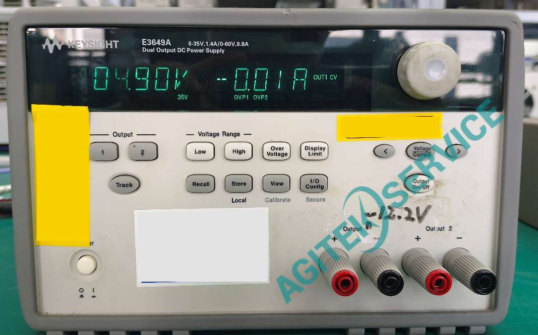 Keysight是德科技E3649A直流电源通道一显示电压跳变维修案例