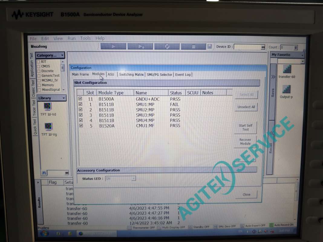 Keysight是德B1500A半导体参数分析仪维修