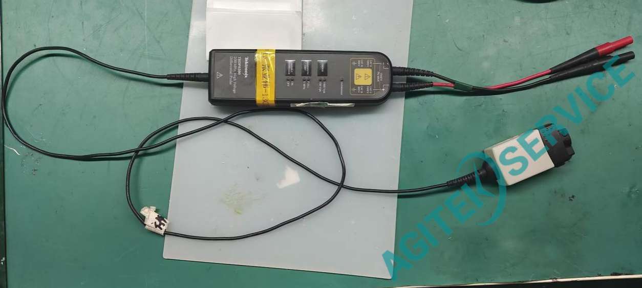 Tektronix泰克THDP0200差分探头接入示波器报错输入超载维修案例